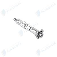 Anclaje para Pared Hueca, Zincado, 4 x 38 mm, con Tornillo, Caja de 100 Unidades