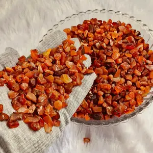 Cristaux de cornaline rouge naturelle, galets roulés, Vastu et Reiki, guérison par les cristaux, galets de forme irrégulière, pierre semi-précieuse, artisanat - Product Image 2