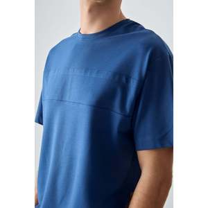 T-shirt basique pour homme en coton épais, doux et texturé, coupe ample - 88378 - Parliament - Product Image 2