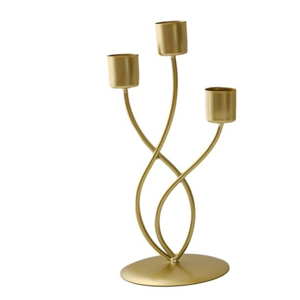 Bougeoirs en cuivre de conception standard avec base noire Bougeoirs de forme géométrique modernes Lot de 2 chandeliers en métal pour la maison - Product Image 6