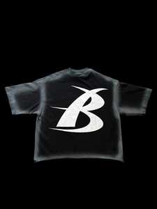 เสื้อยืดสำหรับผู้ชายดีไซน์ใหม่2025พิมพ์ลายสกรีนที่จางหายไปจากแสงแดดผ้าฝ้าย100% ตกหนัก GSM แบบครอปไหล่สีดำโอเวอร์ไซส์ - Product Image 3