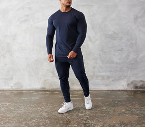 Ensemble de survêtement en molleton pour hommes Vente en gros Boutique personnalisée rose 2 pièces coton décontracté logo anti-technique OEM - Product Image 4