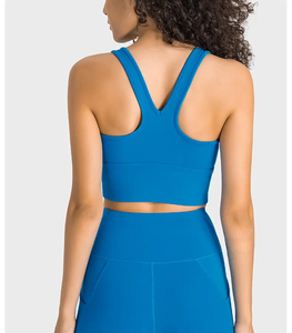 Nuevo diseño Fitness Workout Sujetador de yoga sin costuras para mujer Sujetador deportivo de mujer de alta calidad a la venta - Product Image 2