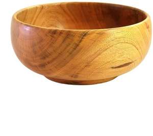 Nuevo y Elegante Tazón de Madera Tallado a Mano para Servir Ensaladas, Moderno y No Tóxico para la Mesa de Comedor - Product Image 6
