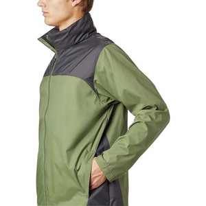 Top Tendances Deux Tons Contraste Couleur OEM Logo Personnalisé Conception Fermeture Éclair À Capuche Imperméable Vêtements Pour Hommes Vestes De Pluie High Street Style - Product Image 4