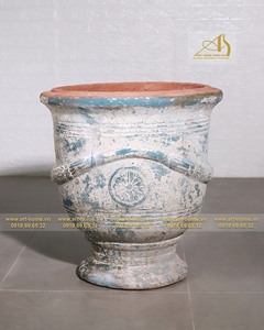 La maceta de cerámica verde Atlantis AN312H65GR para la plantación del hogar y la decoración del jardín mejora los mini paisajes - Product Image 3