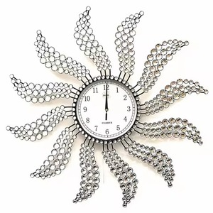 Horloge murale en résine et bois d'olivier rustique pour cadeau de maison de salon - Product Image 6