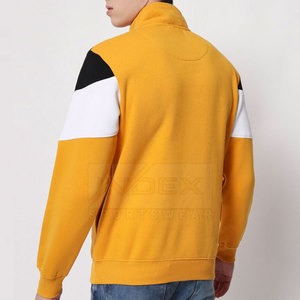 Sweat-shirt personnalisé à demi-fermeture éclair couleur unie sweat-shirts de haute qualité pour les hommes - Product Image 4