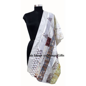 Wholesale Lots of Indian Silk Sari Saree Vintage Digital Print Scarves Chiffon Neck <b>Wraps</b> and Scarf <b>Head</b> Stole Viscose Fabric - Product Image 2