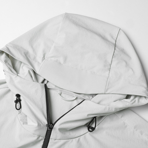 Chaqueta universitaria Softshell con logotipo personalizado para hombre otoño 2025 a prueba de viento impermeable con cierre de cremallera cortavientos estampado para exteriores - Product Image 3