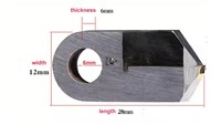 Outil de facettage Posalux 3mm 150, forme plate en V, en acier inoxydable, grande machine, outil diamanté pour la fabrication de bagues et de bracelets en or