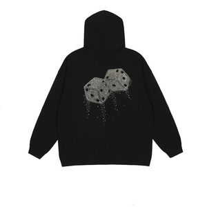 Venta al por mayor para hombre Rhinestone sudaderas con capucha de gran tamaño diamantes de imitación para los hombres de algodón diseños de diamantes de imitación para el servicio del OEM - Product Image 3