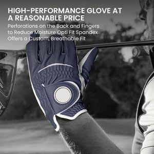 Gants de golf en cuir véritable Cabretta de haute qualité avec fonction antidérapante Logo personnalisé Gants de sport en peau de mouton-Vente en gros - Product Image 4