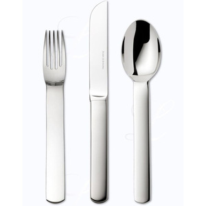 Silver Plated Stainless <b>Flatware</b> with Hammered Handle Guangzhou Italian Cutlery with Thick Modern Salad Server Set - Product Image 3