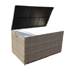 กล่องเก็บของในสวนกลางแจ้ง2022กล่องหวายขนาดใหญ่จุได้150ซม. เคลือบแล็กเกอร์สีดำทรงสี่เหลี่ยมผืนผ้าใช้งานได้หลากหลาย - Product Image 3