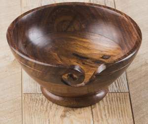 Bol de fil en bois, crochet à tricoter, bol à tricoter, support de crochet | Fait à la main | (6x3 po) - Product Image 5