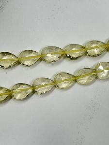 Vente en gros de perles de quartz citron naturel de qualité AAA, facettées, en forme de goutte, 16 pouces, 6x8-9x13 mm, perles droites, fabrication de bijoux - Product Image 2