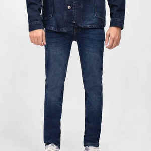 Conjunto de dos piezas ropa de hombre personalizada ropa de calle pantalones vaqueros de mezclilla con chaquetas - Product Image 4