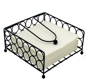 Porte-serviettes en fil de fer à motif floral, finition dorée, pour la décoration de la table à manger à la maison, porte-serviettes faits à la main - Product Image 2
