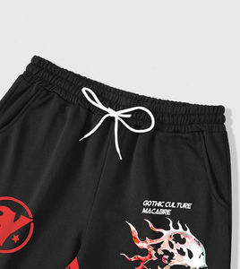 Personalizado hombres DTG impresión chándal letra figura impresión Sudadera con capucha pantalones acampanados Casual 2 piezas conjunto Streetwear - Product Image 5