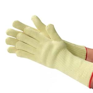 Gants tricotés sans couture jaunes de haute qualité, super résistants à la chaleur, ignifuges, résistants à l'abrasion, EN 388, 100 % Para Aramid - Product Image 1