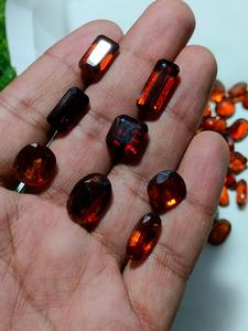 Piedras preciosas de granate de hessonita natural con forma de mezcla facetada para la fabricación de joyas de las minas de Ceilán, piedra de goma de alta calidad - Product Image 5