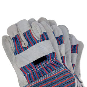 Meilleure performance Protection des mains de sécurité industrielle Gants de travail en cuir de vachette fendu Résistant à l'abrasion Gréeur canadien - Product Image 6