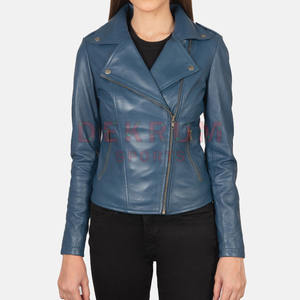 High Quality Custom Made Soft Moto Women's Leather Jacket <b>XL</b> Size Printed Sport Style Factory Wholesale Rate - Product Image 1