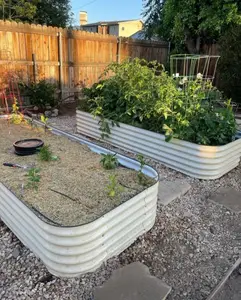 Metall angehoben Garten bett im Freien angehoben Pflanzer Box verzinkt Stahl Garten bett