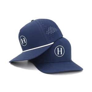 Casquette de golf classique à cordon, personnalisable avec logo imprimé, 5 panneaux, trous découpés au laser, vente en gros, casquette snapback de performance - Product Image 1