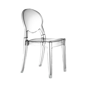 Stackable Transparent Polycarbonate <b>Chair</b> for Indoor and Outdoor Use, Restaurant Cafe <b>Bistro</b> Terrace <b>Dining</b> Side <b>Chair</b> - Product Image 1