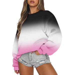 Venta al por mayor personalizado OEM y ODM sudadera de las mujeres suéteres de punto Casual para el invierno de cuello redondo jerseys sudaderas con capucha de las mujeres - Product Image 4
