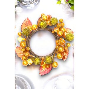 Porte-bougie Annaflower, couronne, décoration de table artisanale de luxe, 13 cm - Product Image 3
