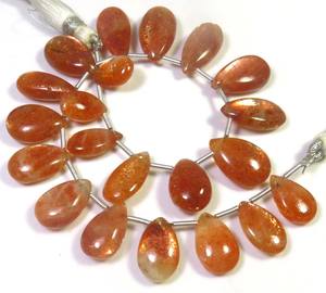 ลูกปัดลูกแพร์ผิวเรียบลายรุ้งแอฟริกันสีส้มธรรมชาติ21ชิ้น9 "พลอยสำหรับเล่นสีเกรดสูงสุด12.5-21มม. - Product Image 6