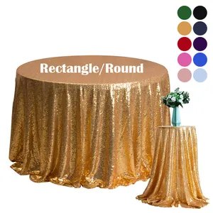 Manteles Para Mesas De Decoracion Table Covers Wedding Decoration 132 Round Sequin Tablecloth Gold Party Table Cloth For Parties