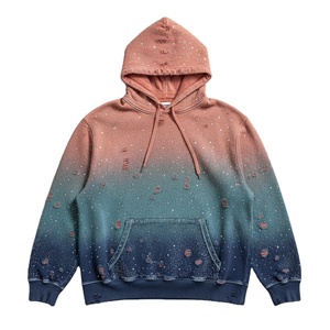 Sweat à capuche en polaire d'hiver avec strass scintillants pour homme, logo personnalisé, paillettes brillantes, élégant, confortable, surdimensionné, respirant, pour la rue, les fêtes - Product Image 5