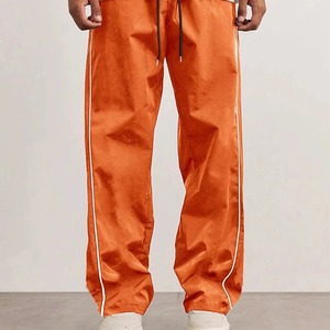 Nuevos Pantalones Deportivos Personalizados de Alta Calidad para Hombre, Negros, Holgados, con Cierre de Cremallera en la Parte Inferior, de Nailon y Poliéster - Product Image 2