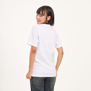 T-shirt femme 100% coton décontracté léger col en v bonne qualité manches courtes XS XL tailles disponibles maillot imprimé Logo personnalisé - Product Image 3