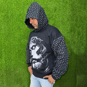 เสื้อฮู้ดสวมหัวแบบแฟชั่นใหม่ของผู้ชายเสื้อขนแกะแบบสวมหัวเสื้อ100% ผ้าฝ้ายฤดูหนาวออกแบบโลโก้ได้ตามต้องการแขนยาว - Product Image 3