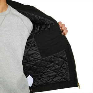 OEM Custom 100% Cotton <b>Canvas</b> <b>Jackets</b> Padded Lining Men <b>Work</b> <b>Jackets</b> with Zipper Pocket - Product Image 6