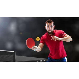 STAG ICONIC Ensemble de tennis de table professionnel durable 4 étoiles 2 raquettes et 3 balles premium avec étui en bois, caoutchouc et fibre de carbone - Product Image 4