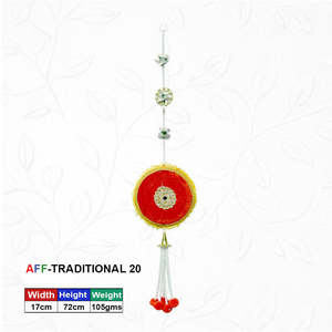 Artificial Traditional Red Medallion Hanging - Product Image 1