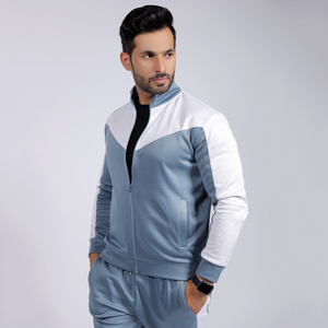 Ensemble de survêtement de jogging pour homme avec design patchwork, taille adulte, 2 pièces, avec logo personnalisé, comprenant un sweat à capuche à cordon et un pantalon de survêtement, 100% coton - Product Image 3