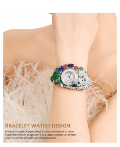 Orologio al Quarzo da Donna in Argento S925 con Movimento Svizzero, Placcato in Oro 18K, Design Lussuoso a Forma di <span class=keywords><strong>Pantera</strong></span>, Bracciale con Zirconi 5A - Product Image 5