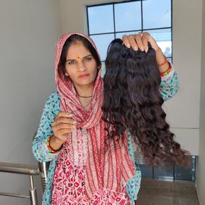 มัดผมมนุษย์แบบไม่ผ่านกระบวนการผมมนุษย์แบบไม่ผ่านกระบวนการผมลอนธรรมชาติสีดำแบบอินเดีย - Product Image 2