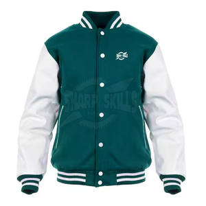 Meilleur prix Veste Letterman pour hommes Veste Letterman à manches longues en coton et laine de haute qualité pour hommes - Product Image 1