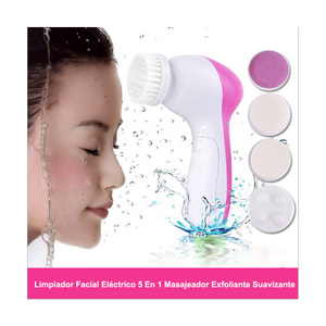 5-in-1 Electric Facial Cleanser with Ionic Operation System Exfoliating Massager & <b>Smoothing</b> Device for Household Use - Product Image 5