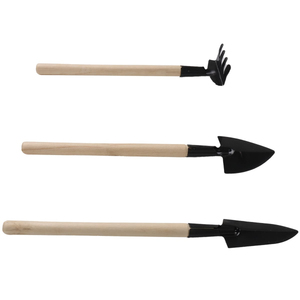 Ensemble d'outils de jardin en fer forgé faits à la main avec manche en bois pour l'entretien des plantes et les travaux de jardinage en extérieur, accessoires de jardinage - Product Image 2