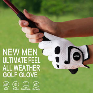 Paquet unique de gants de golf de haute qualité Premium gauche droite peau d'agneau souple Cabretta cuir peau de mouton PU mousse Sports Premium - Product Image 3