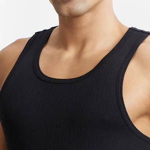 Camiseta sin mangas de entrenamiento de punto para hombre personalizada de alta calidad, camisetas sin mangas personalizadas a la moda con servicio OEM - Product Image 6